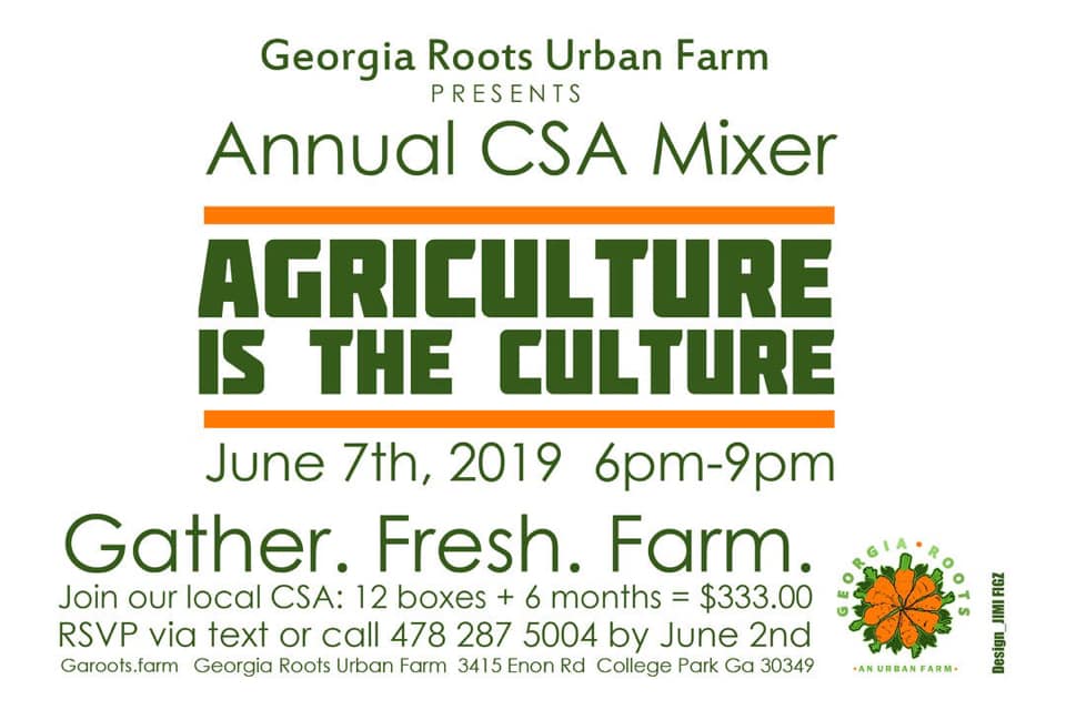 Georgia Roots Urban Farm Annual CSA Mixer