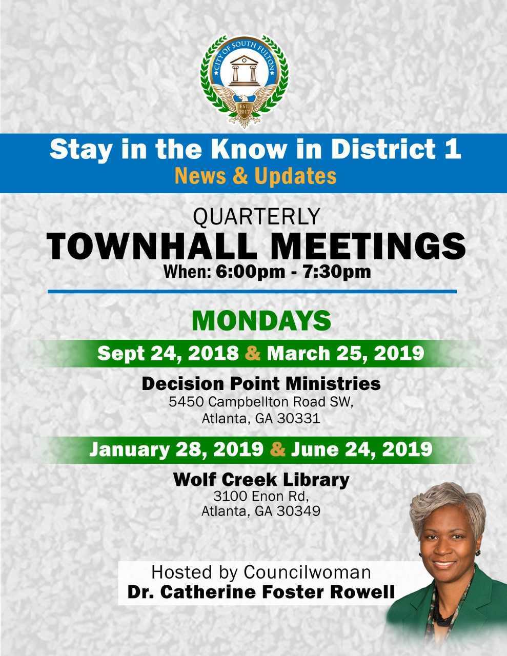 District 1 Townhall with Councilwoman Catherine Foster Rowell