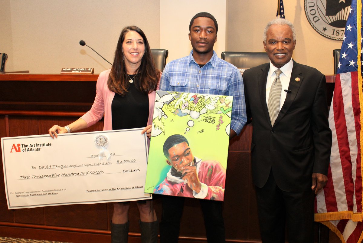 Langston Hughes High’s Tenga Places 3rd in Congressional Art Competition