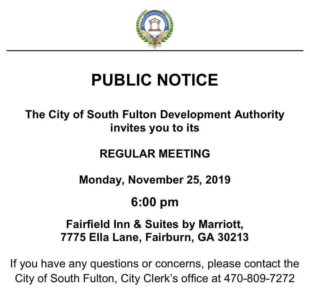City of South Fulton Development Authority