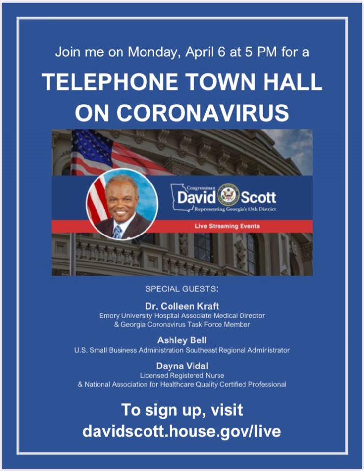 congressman david scott - telephone town hall