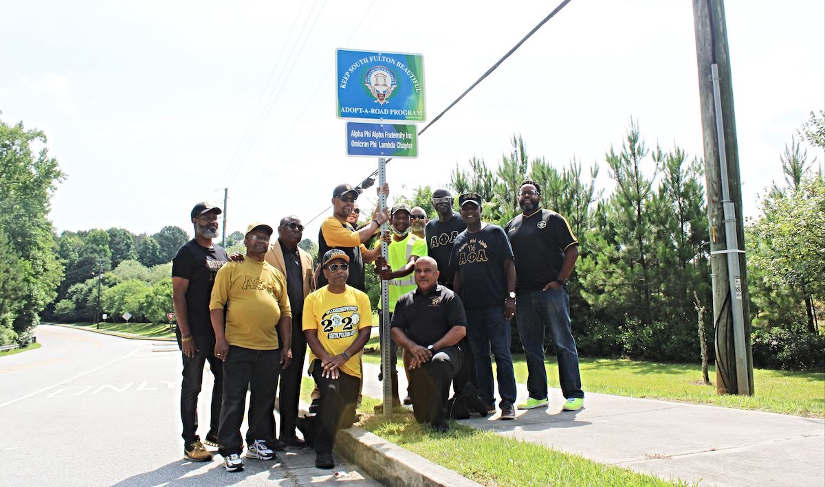 South Fulton Alphas Join City’s Adopt-a-Road Program